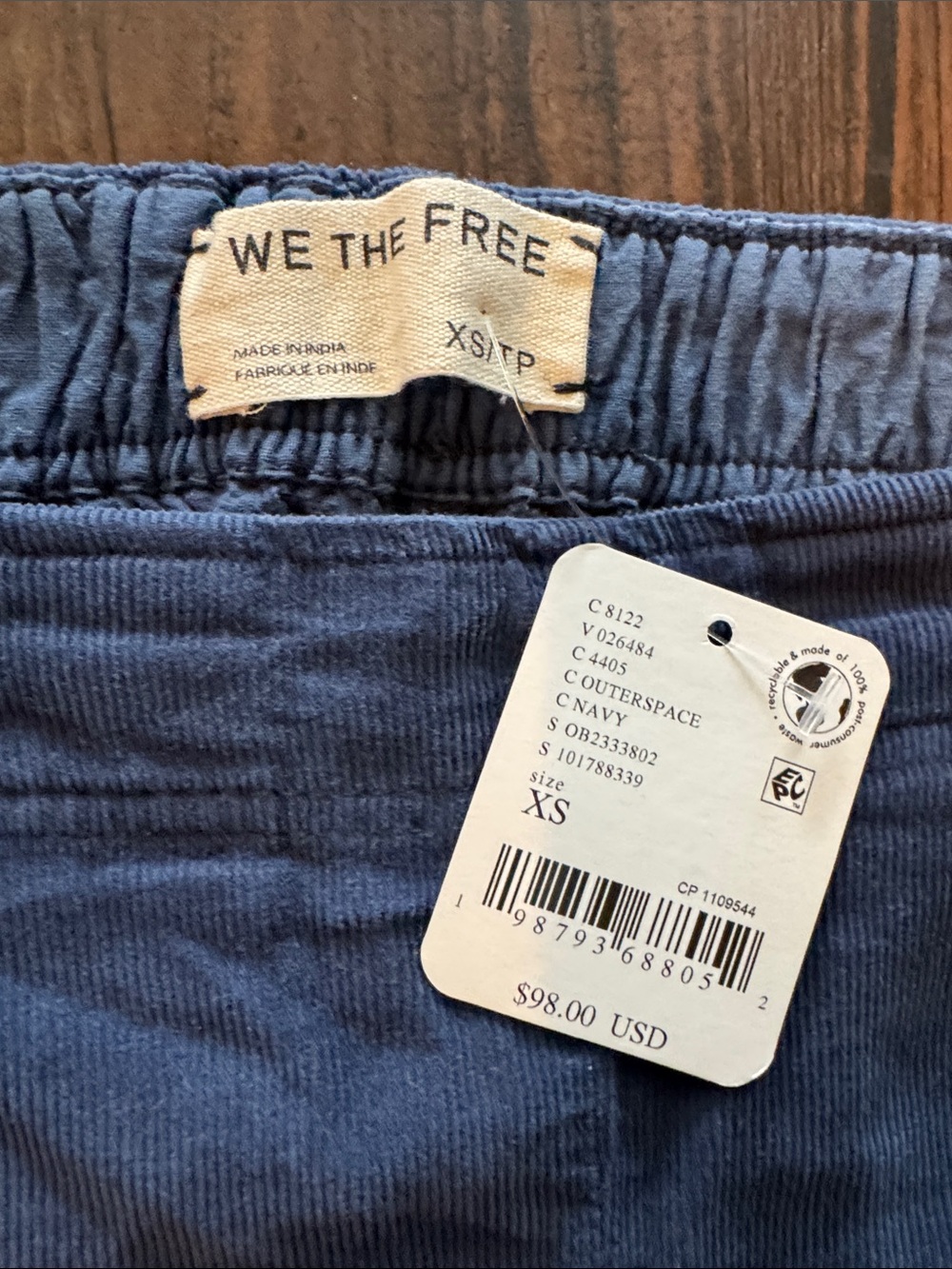 NWT Free People We The Free Nice Choice LIGHTWEIGHT Corduroy Pull-on Pant XS-S - Picture 7 of 9